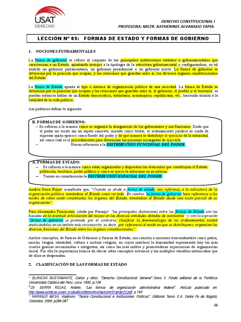 Formas de Estado y Gobierno en Derecho | PDF | Democracia | Ideologías ...
