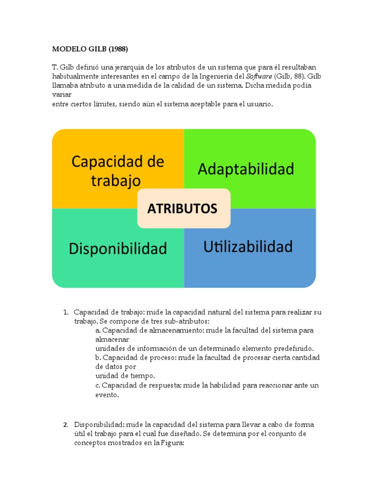 Atributos de calidad en software según Gilb | PDF | Ingeniería de ...