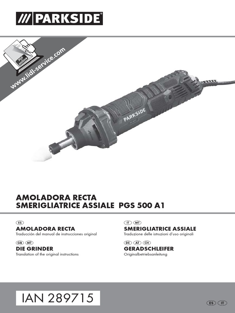 Istruzioni per la smerigliatrice angolare a batteria PARKSIDE PWSA 20-Li C3