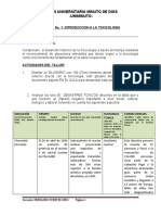 Taller Numero 1 Introduccion A La Toxicologia