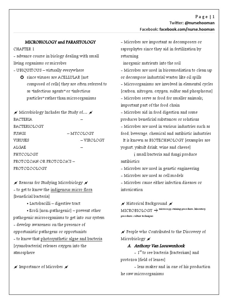 Microbiology and Parasitology Overview | PDF | Bacteria | Infection