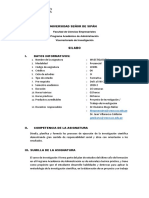 SILABO INVESTIGACIÓN I 2020-2 - Curricula B PDF