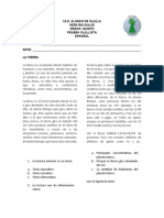 Pruebas de Español Grado 5 Periodo Segundo 2019