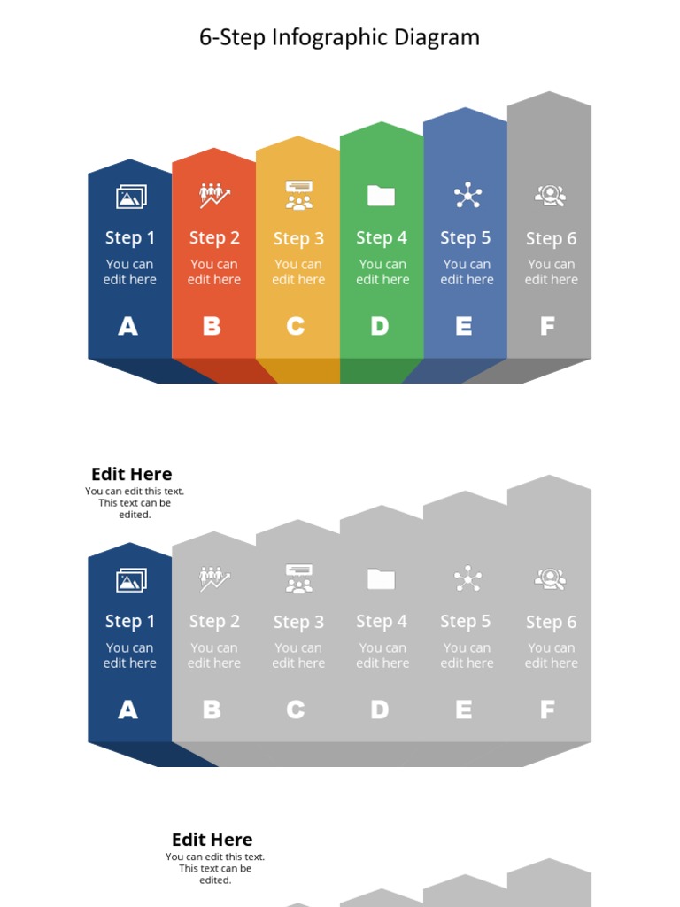 6-Step Infographic Diagram: B C D E F A | PDF
