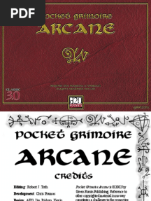 Pocket Grimoire Arcane PDF