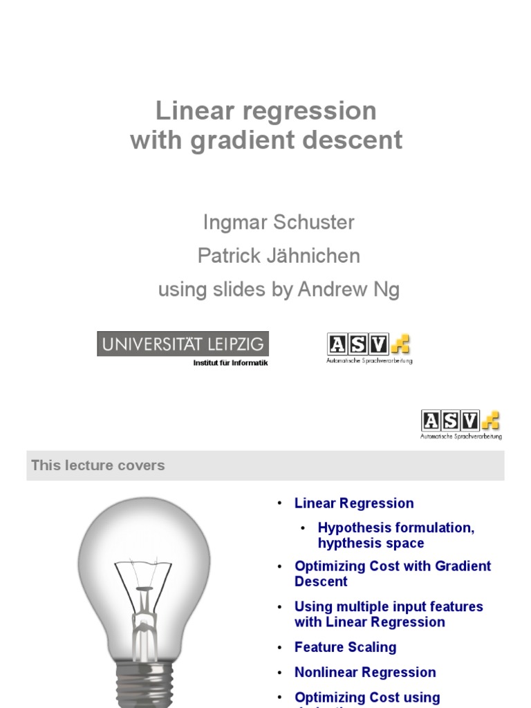 Linear Regression with Gradient Descent | PDF | Regression Analysis ...