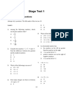 Stage Test 1: Multiple-Choice Questions