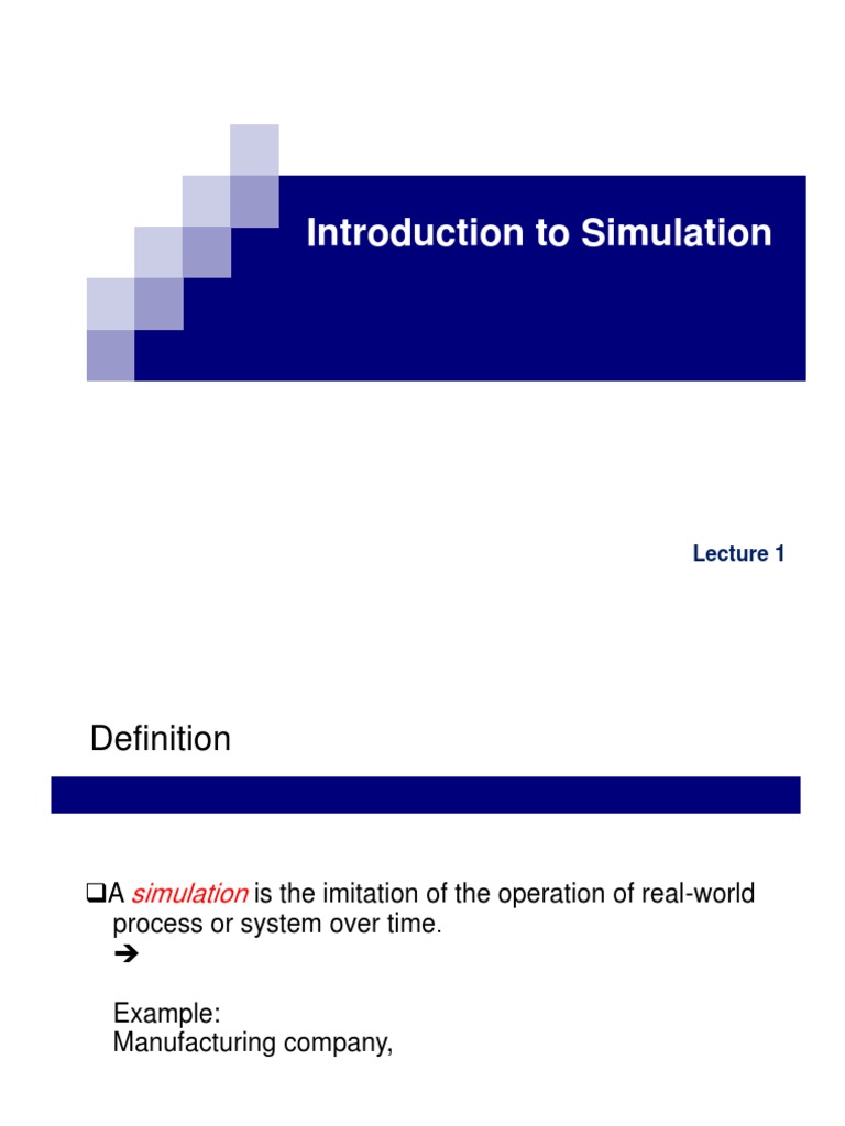 Introduction To Simulation | PDF