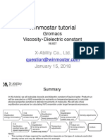 Winmostar tutorial: Gromacs Viscosity・Dielectric constant