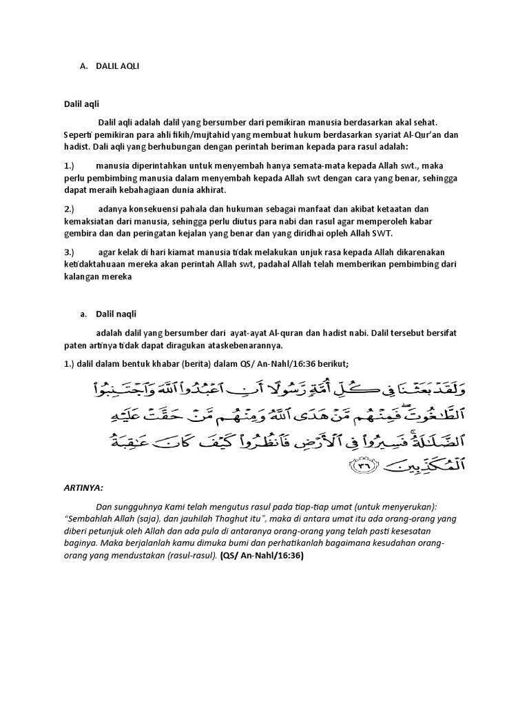 Dalil Aqli Pdf