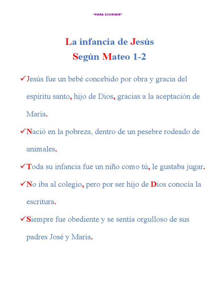 La Infancia de Jesús PDF