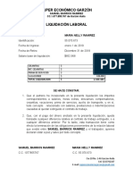 Liquidación Laboral Diciembre 2019 Nomina