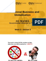 International Business and Globalisation 311 MANEL: Week 2 - Session 3