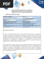 Syllabus Del Curso Productividad Humana