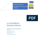 Le Paradigme Fonctionnaliste