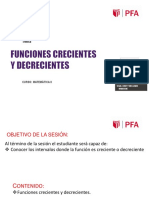 Sesión 3 Funciones Crecientes y Decrecientes Ucv PDF