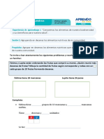 Ficha de Aprendizaje Matemática 3° Primaria-Octubre 2020