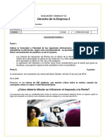 EVALUACION TEORICA 2 - Derecho de La Empresa 2 PDF