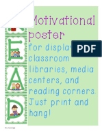 Motivational Poster: For Display in Classroom Libraries, Media Centers, and Reading Corners. Just Print and Hang!