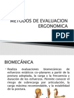 Metodos de Evaluacion Ergonomica