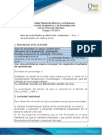 Guía de actividades y rúbrica de evaluación - Unidad 1 - Fase 2 - Caracterización de materia prima.pdf