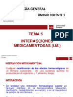 TEMA 5. INTERACCIONES MEDICAMENTOSAS