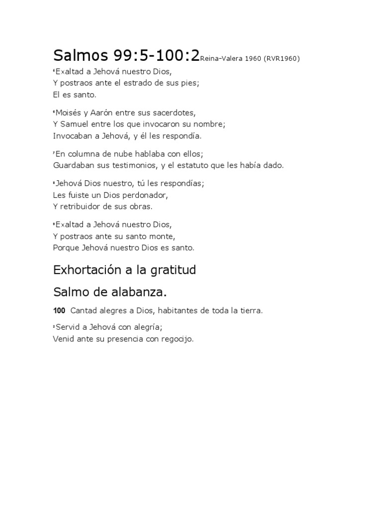 Salmos 99 | PDF