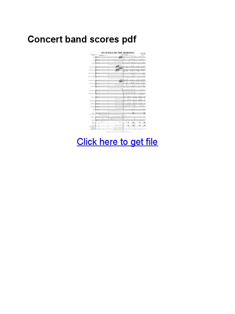 Concert Band Scores PDF PDF Sheet Music Classical Music