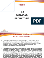 Derecho Procesal Del Trabajo, La Actividad Probatoria