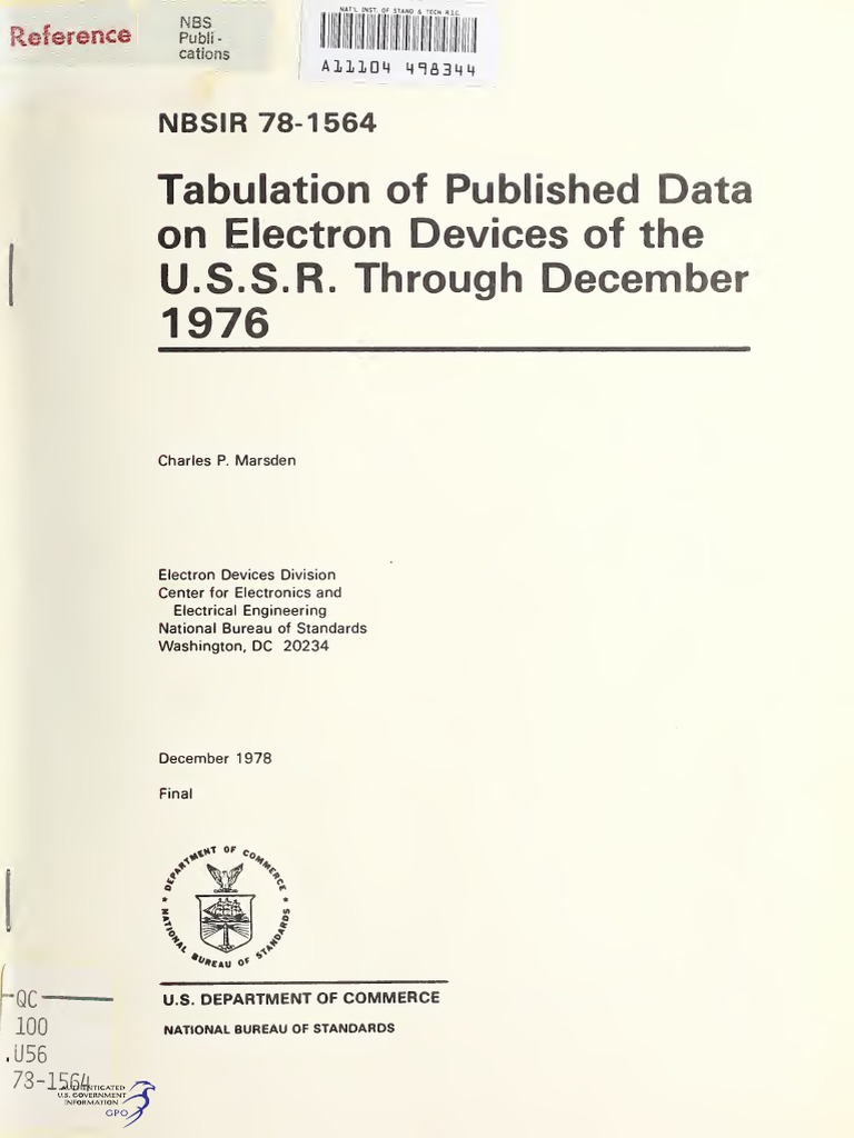 U2 / 6タイトル / 12枚組セット Tabulation of Published Data On Electron Devices of The