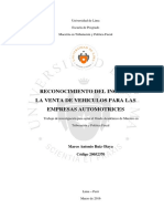 + 36p Reconocimiento Del Ingreso en La Venta de Vehículos para Las Empresas Automotrices Ruiz - Olaya - Marco PDF
