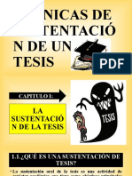 TÉCNICAS DE SUSTENTACIÓN DE UNA Tesis