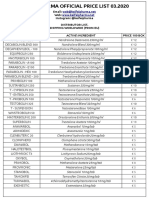 Product Active Ingredient