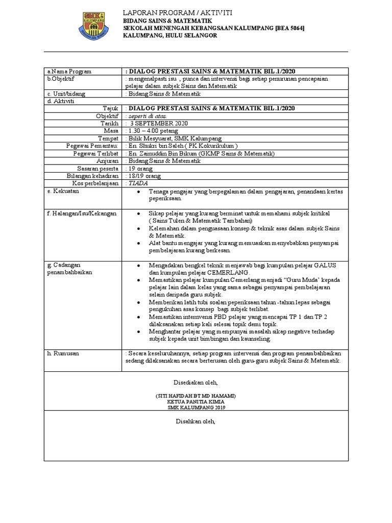 2020 Laporan Dialog Prestasi Bil 01 Pdf