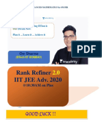 Rank Refiner IIT JEE Adv. 2020: Good Luck !!