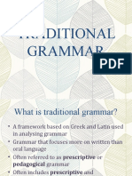 Traditional Grammar