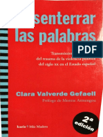 Desenterrar Las Palabras - Clara Valverde