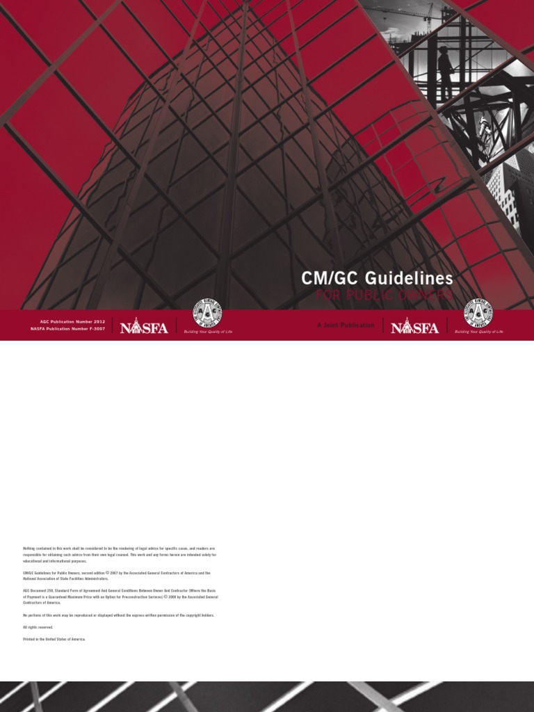 CM GC Guidelines PDF Construction Management Procurement