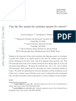 Can The Zee Ansatz For Neutrino Masses Be Correct?: (A, C) (B, C)