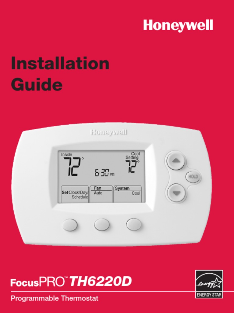 Robertshaw RS9220 Programmable Thermostat – 7-Day, 2 Heat/2 Cool, Multi-Stage Wall Unit