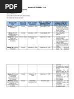 Individual Learning Plan