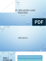 Speaking & Writing Overview