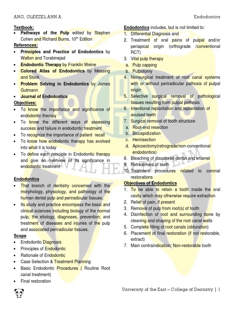 Overview of Endodontics Principles | PDF | Dentin | Human Tooth