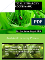 Analytical Hierarchy Process (Ahp) : Dr. Drs. Soehardjoepri, M.Si