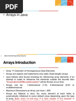 Topics: Arrays in Java