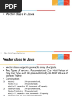 Topics: Vector Class in Java