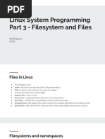 Linux System Programming Part 3 - Filesystem and Files: IBA Bulgaria 2018