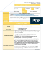 Physical Education Lesson Plan: Curriculum Links