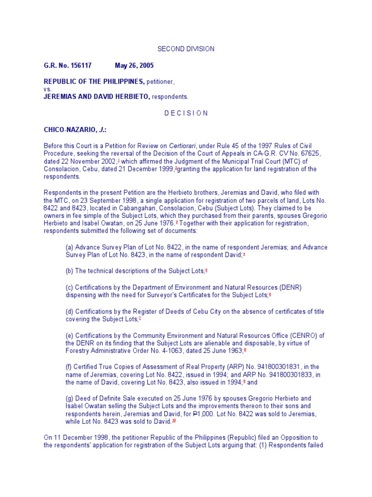 Republic v herbierto 459 scra 183 2005 pdf adverse possession