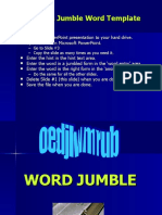 Jumble Word Template Instructions